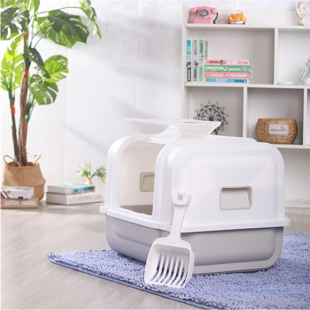 Fully Enclosed Luxury Extra Large Cat Toilet Splash-Proof Cat Litter Box